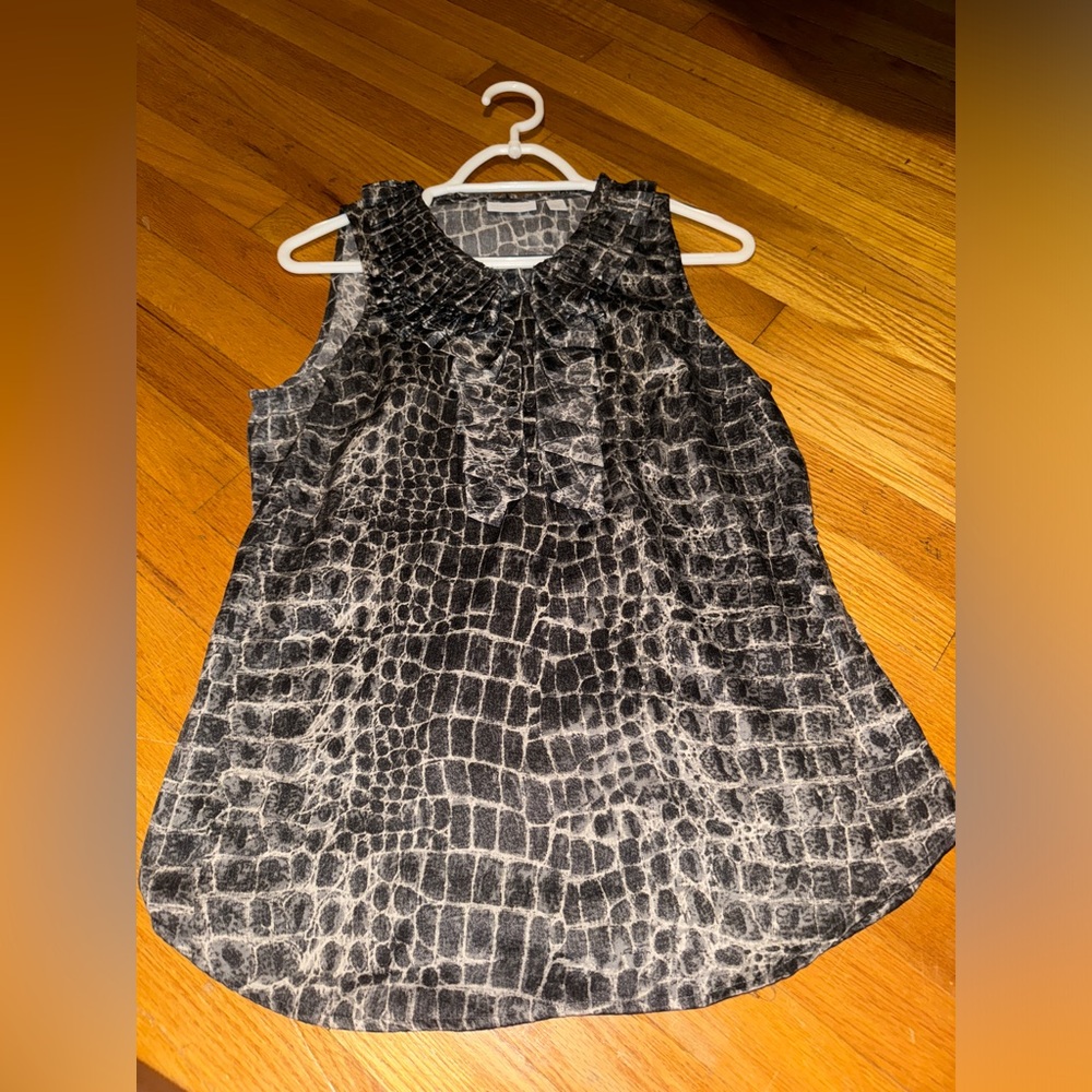 Grey snake print blouse